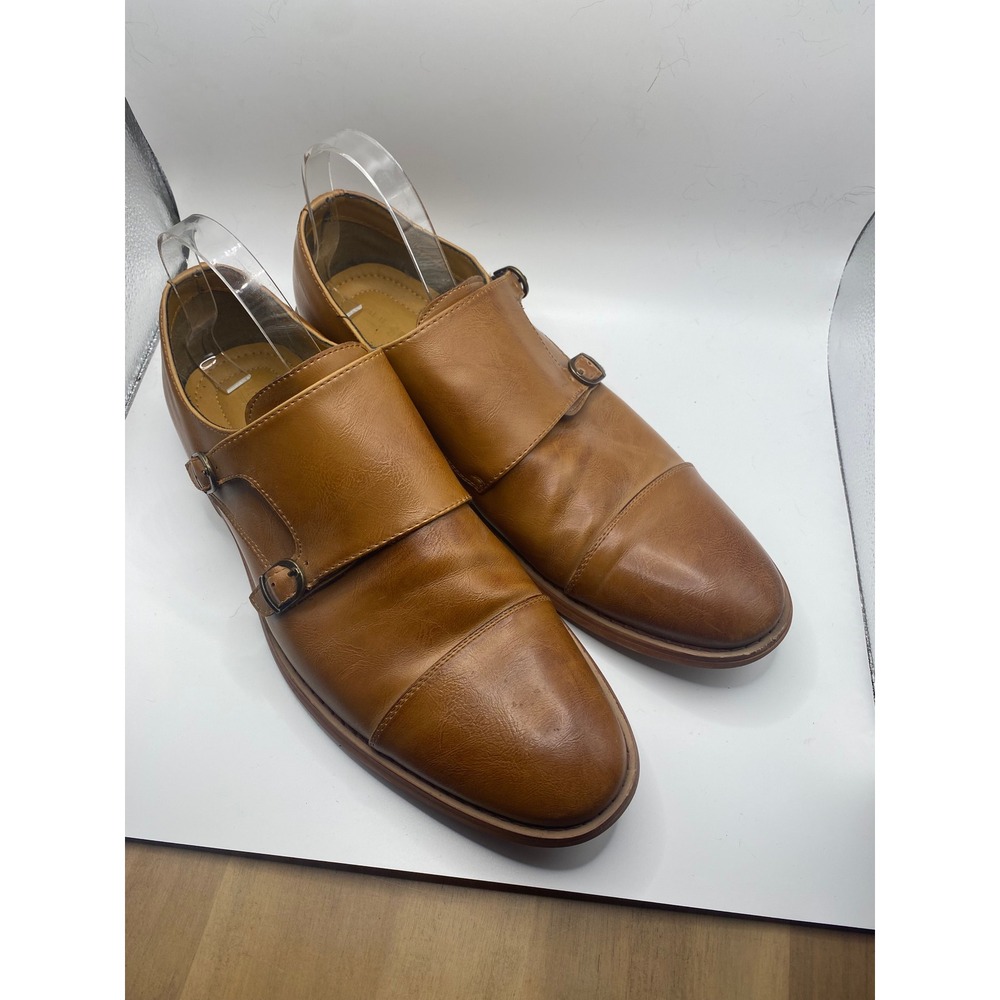 Call It Spring Monk Strap Dress Shoes Buckle‎ Loafers Tan Brown US 11